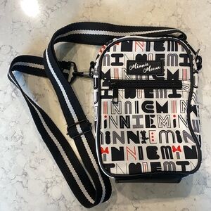 Disney Minnie Mouse Black & White Crossbody Bag